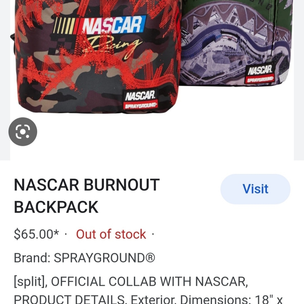 Sprayground NASCAR Backpack